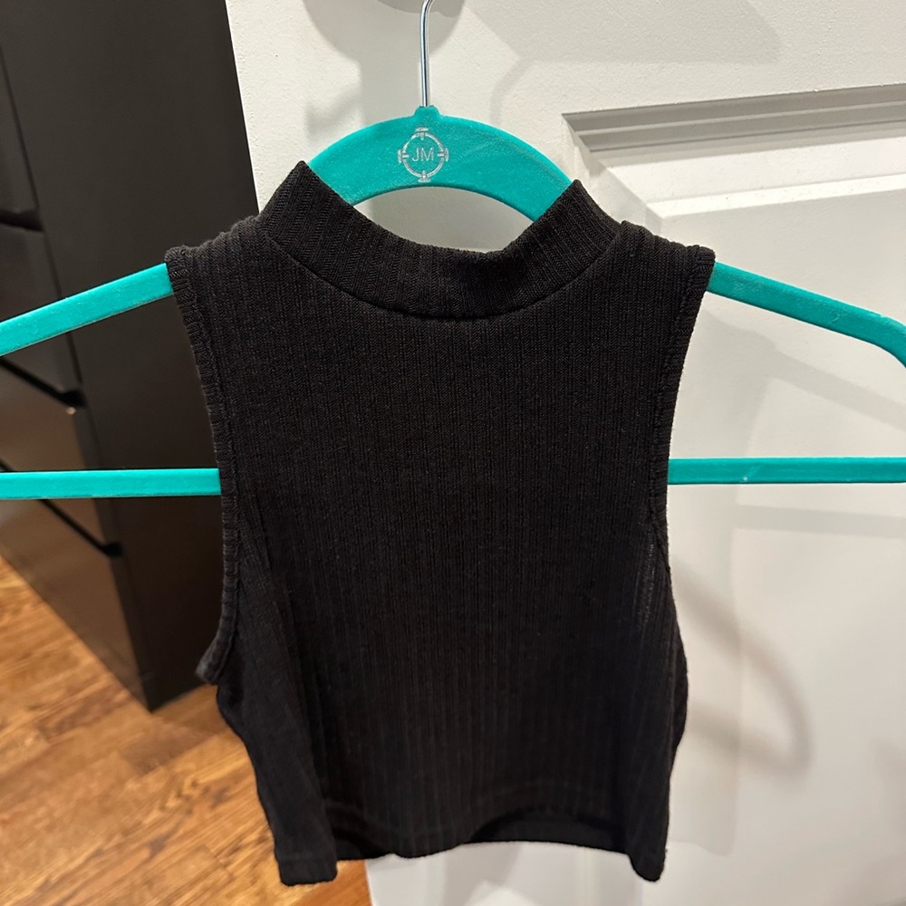 Black SHEIN tank top with high neck